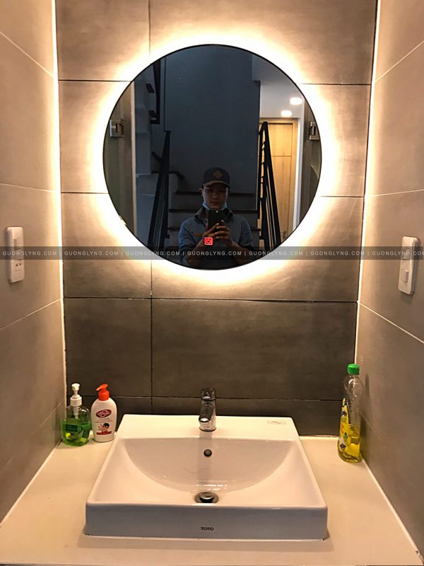Gương tròn cho toilet/ Bàn phấn đèn hắc