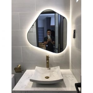 Gương phòng tắm, bàn phấn hình thang - đèn led