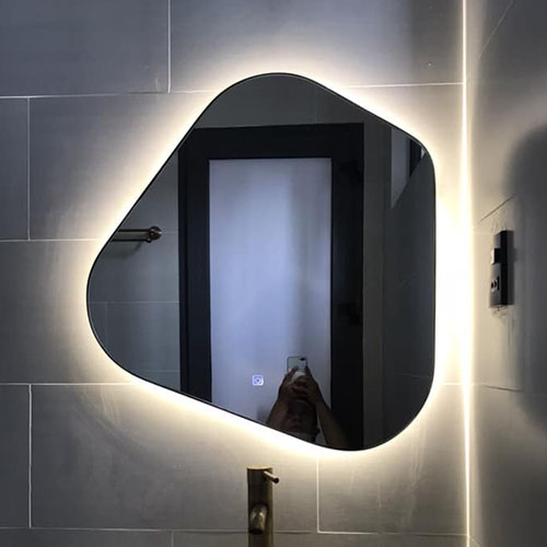 Gương phòng tắm, bàn phấn hình thang - đèn led