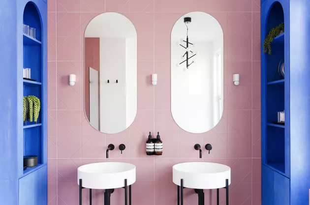 Top ý tưởng trang trí phòng tắm màu hồng ngọt ngào