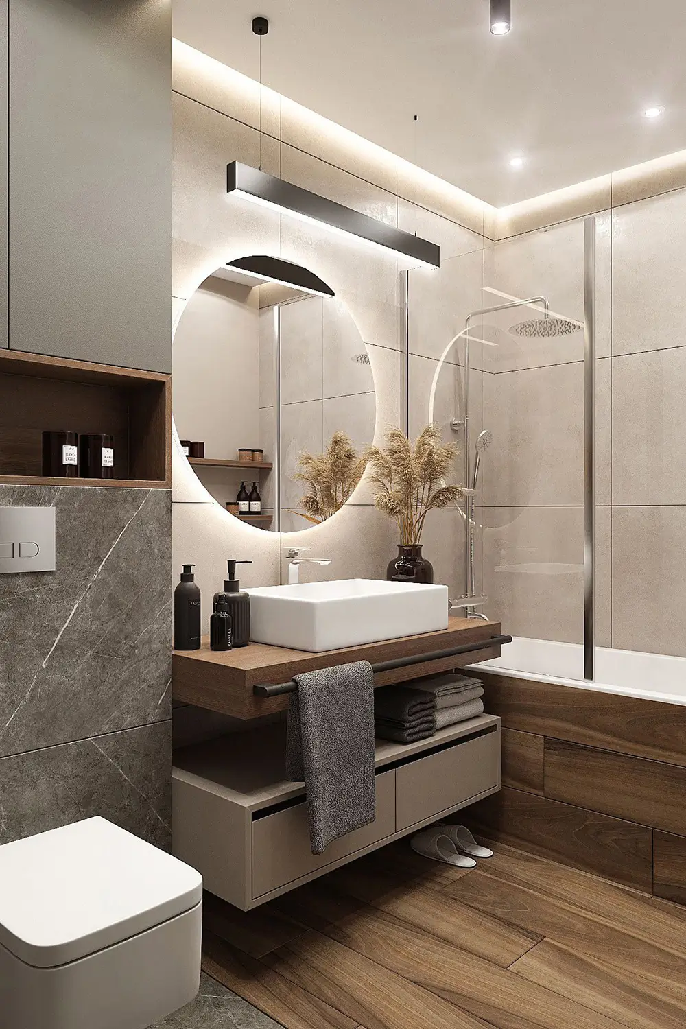 Các mẫu gương nhà tắm theo phong cách nội thất